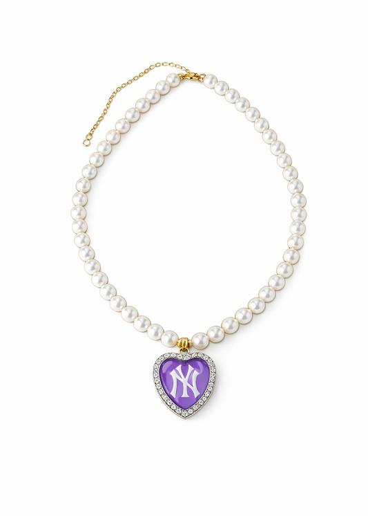 NY pearl necklace purple