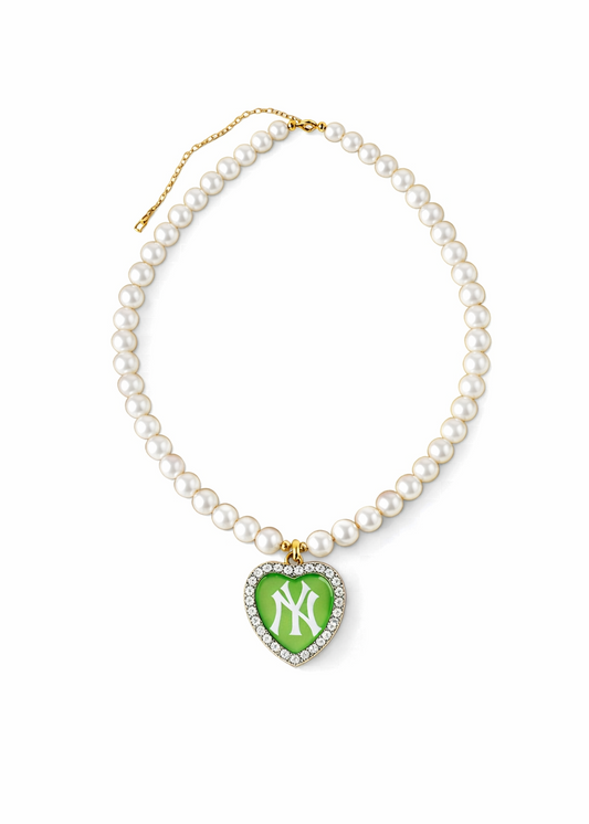 NY pearl necklace Green