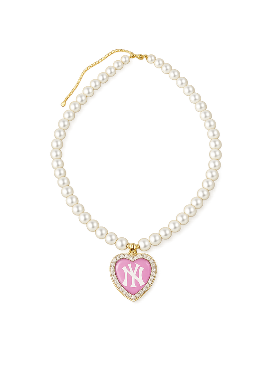 NY pearl necklace Pink