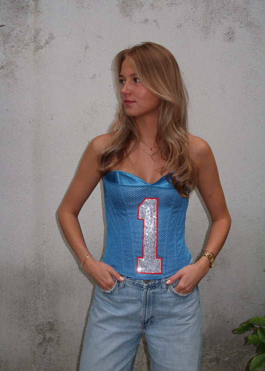 Jersey Corsettop strapless Skye Glitter